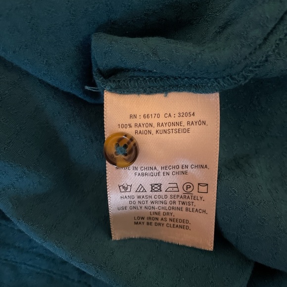Maeve by Anthropologie Teal Blouse - Picture 5 of 5